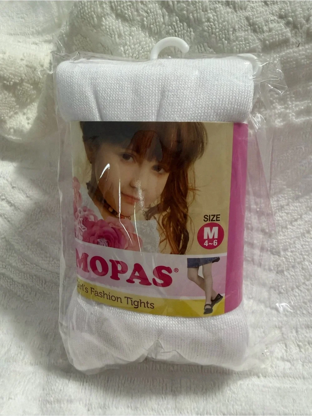 4 Girls' Fashion Tights - Gray (Size M 4-6)